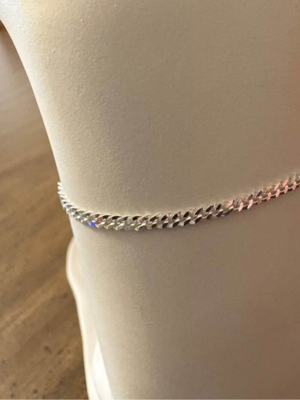 9 inch Anklet Cuban 1.5 grams, 1.9mm sterling silver 925